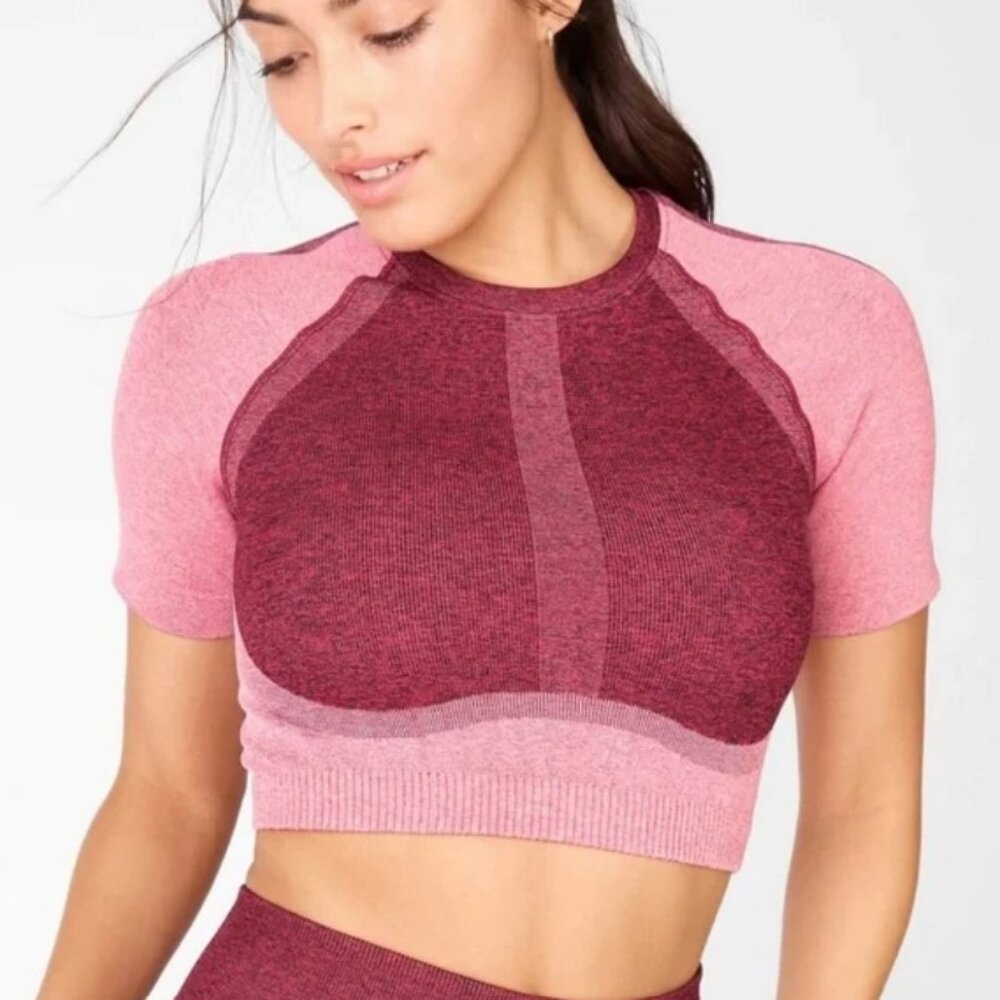 Helena Seamless Crop Top L/10, Pink - Fabletics